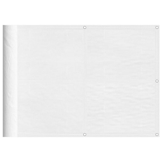 vidaXL Balcony Screen White 75x800 cm 100% Polyester Oxford
