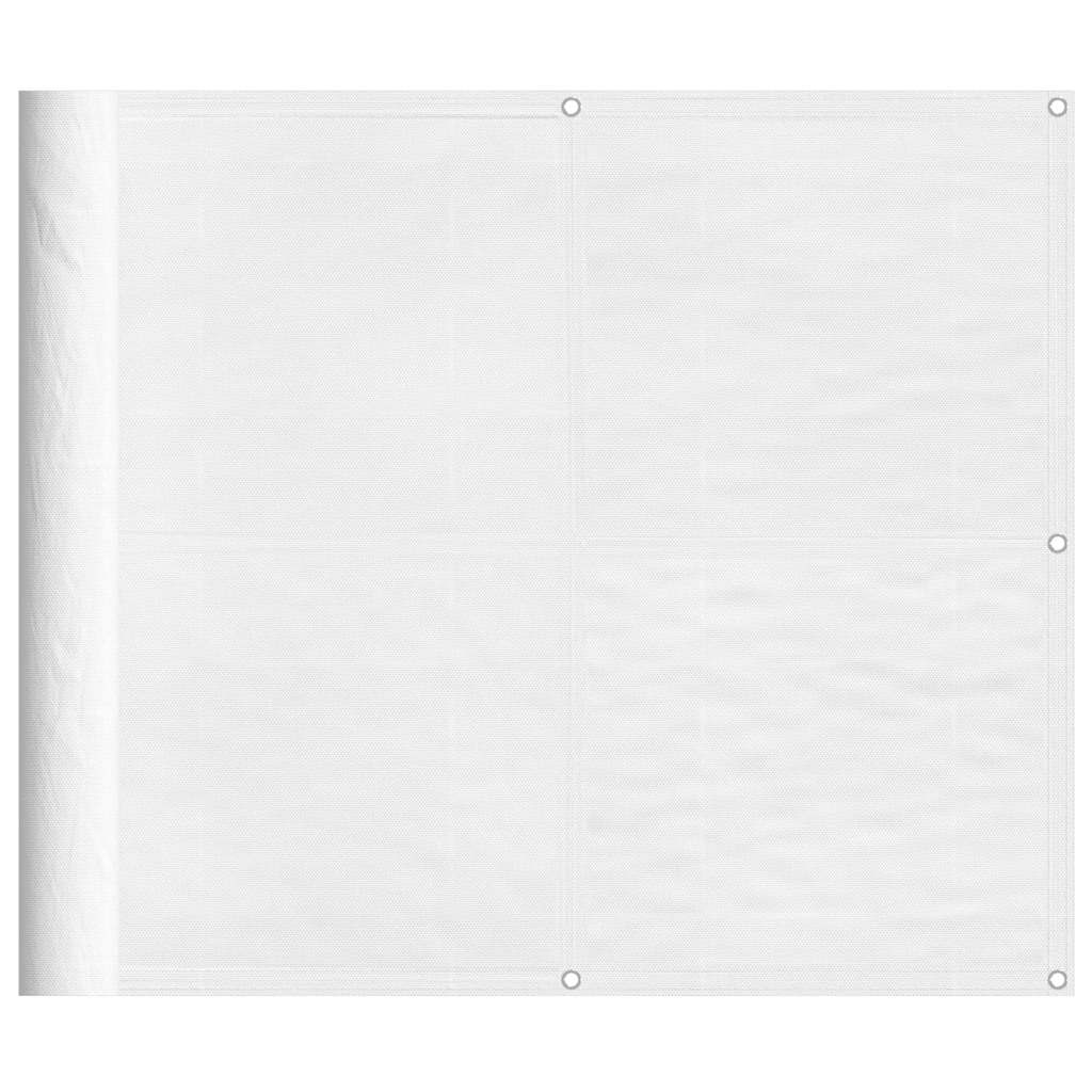 vidaXL Balcony Screen White 90x800 cm 100% Polyester Oxford
