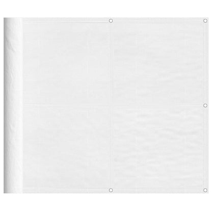 vidaXL Balcony Screen White 90x800 cm 100% Polyester Oxford