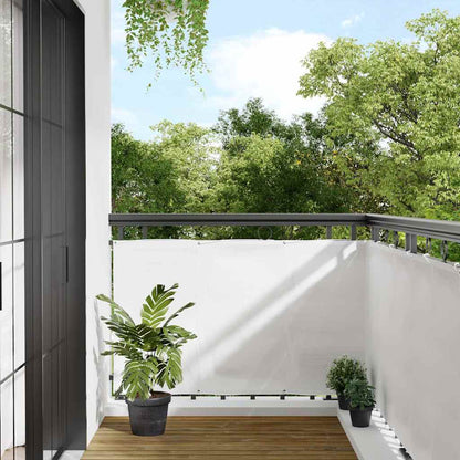 vidaXL Balcony Screen White 90x800 cm 100% Polyester Oxford