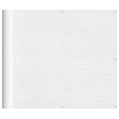 vidaXL Balcony Screen White 90x1000 cm 100% Polyester Oxford