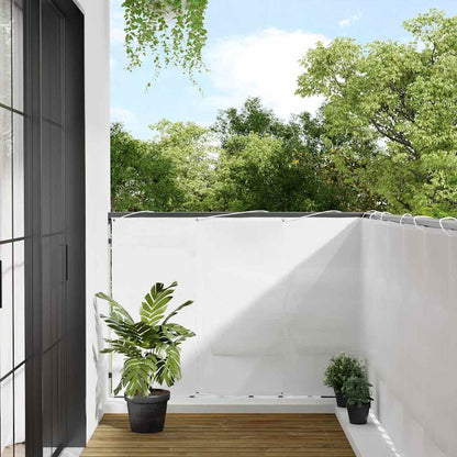 vidaXL Balcony Screen White 120x800 cm 100% Polyester Oxford