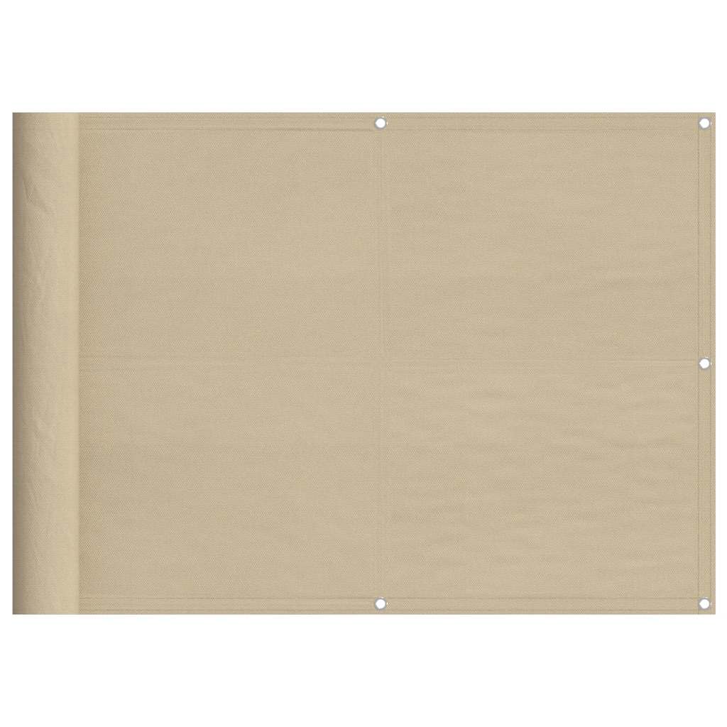 vidaXL Balcony Screen Beige 75x700 cm 100% Polyester Oxford