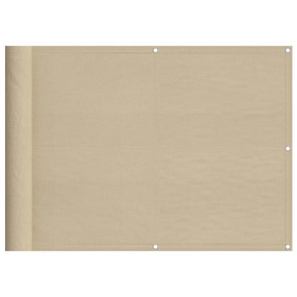 vidaXL Balcony Screen Beige 75x700 cm 100% Polyester Oxford