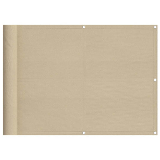 vidaXL Balcony Screen Beige 75x700 cm 100% Polyester Oxford