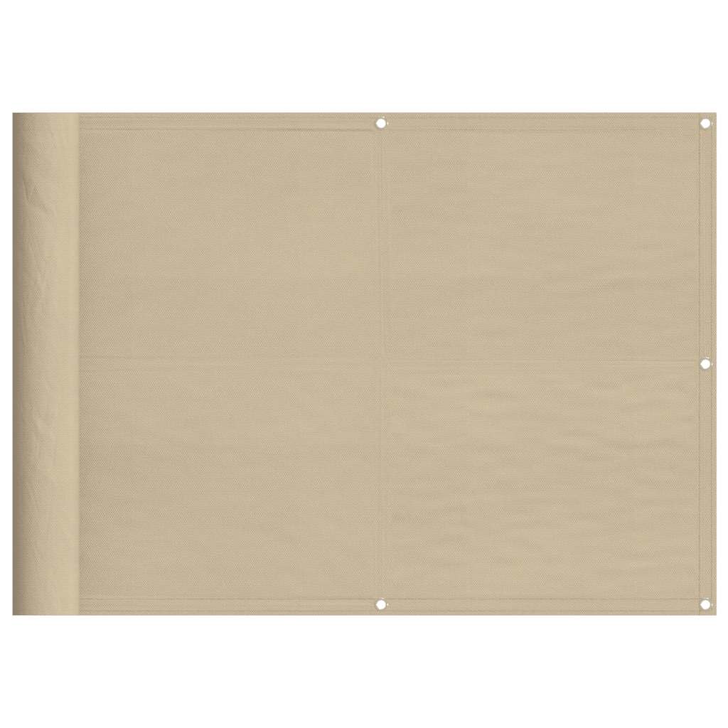 vidaXL Balcony Screen Beige 75x800 cm 100% Polyester Oxford