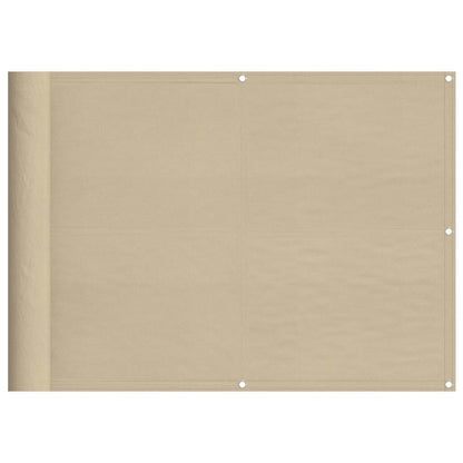 vidaXL Balcony Screen Beige 75x800 cm 100% Polyester Oxford