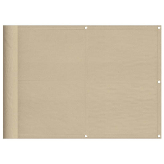 vidaXL Balcony Screen Beige 75x800 cm 100% Polyester Oxford