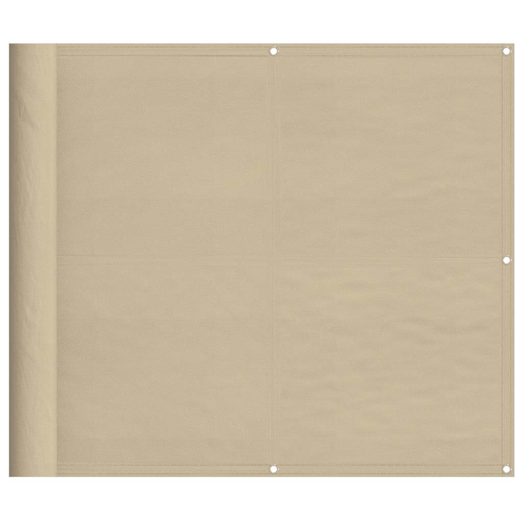 vidaXL Balcony Screen Beige 90x800 cm 100% Polyester Oxford