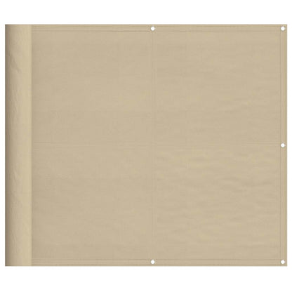 vidaXL Balcony Screen Beige 90x800 cm 100% Polyester Oxford