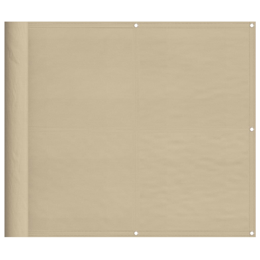 vidaXL Balcony Screen Beige 90x1000 cm 100% Polyester Oxford