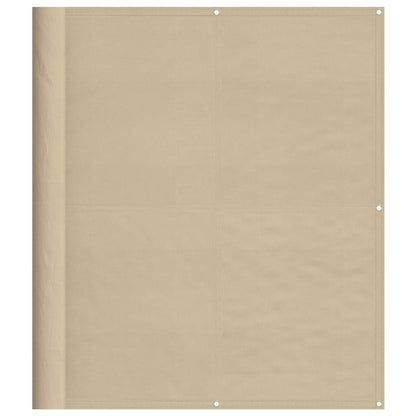 vidaXL Balcony Screen Beige 120x700 cm 100% Polyester Oxford