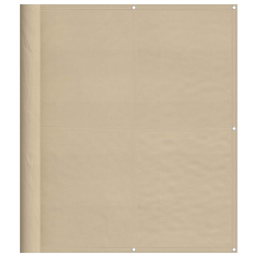 vidaXL Balcony Screen Beige 120x800 cm 100% Polyester Oxford