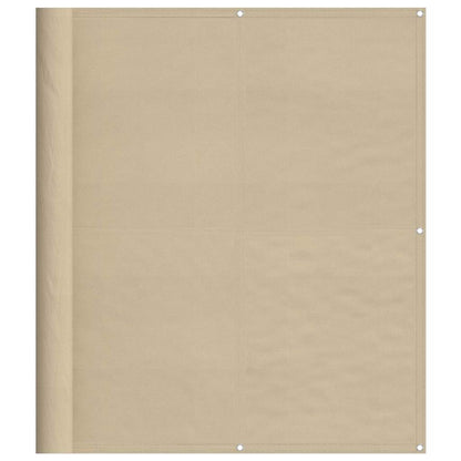 vidaXL Balcony Screen Beige 120x800 cm 100% Polyester Oxford