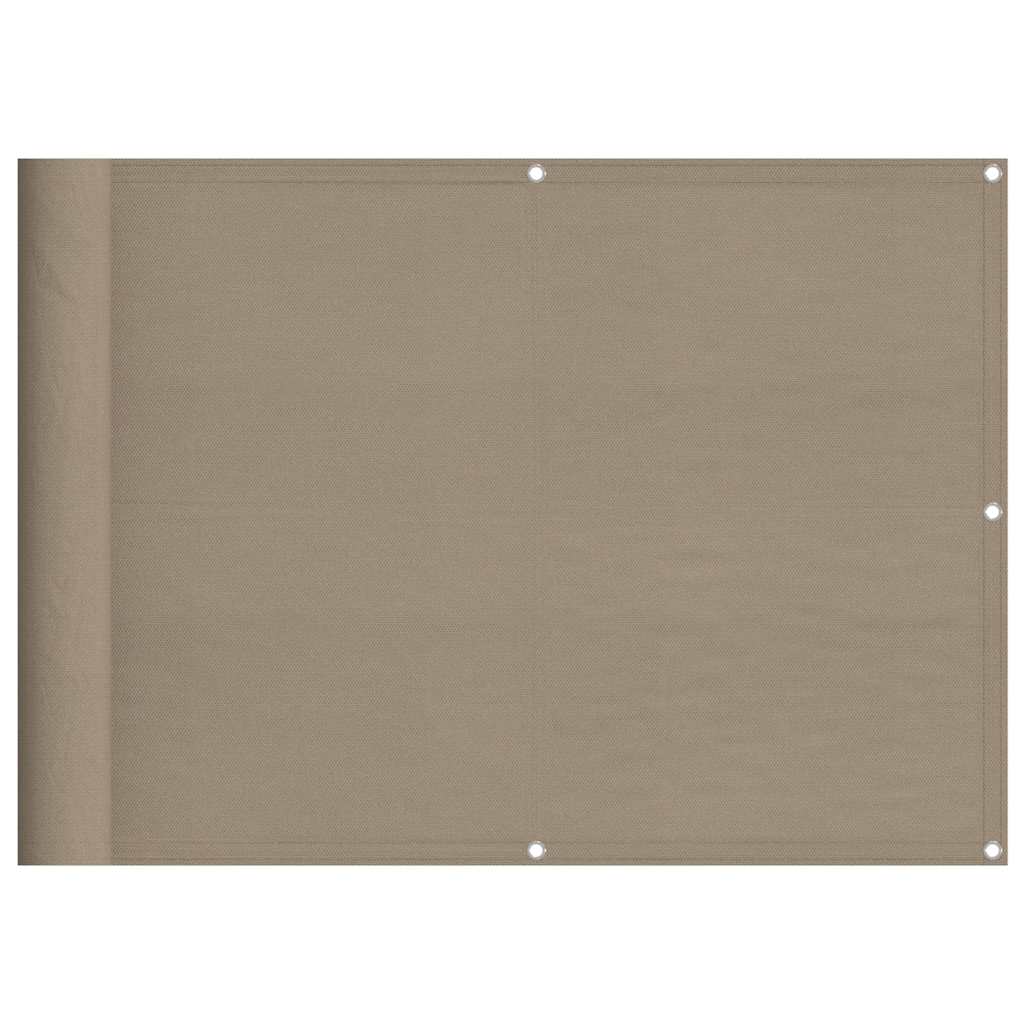 vidaXL Balcony Screen Taupe 75x700 cm 100% Polyester Oxford