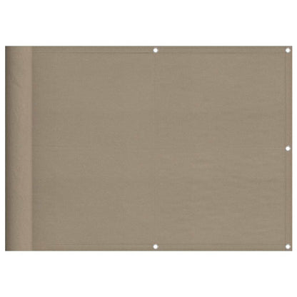 vidaXL Balcony Screen Taupe 75x700 cm 100% Polyester Oxford