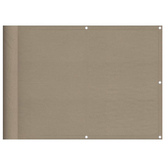 vidaXL Balcony Screen Taupe 75x700 cm 100% Polyester Oxford