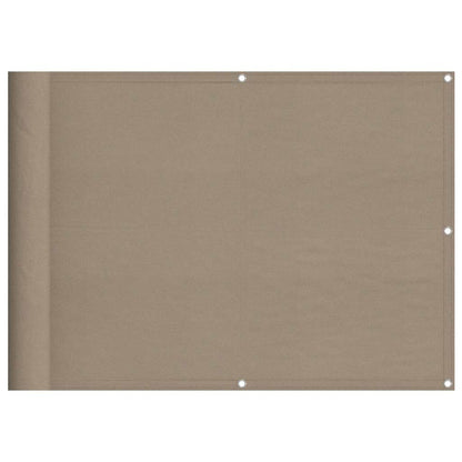 vidaXL Balcony Screen Taupe 75x800 cm 100% Polyester Oxford