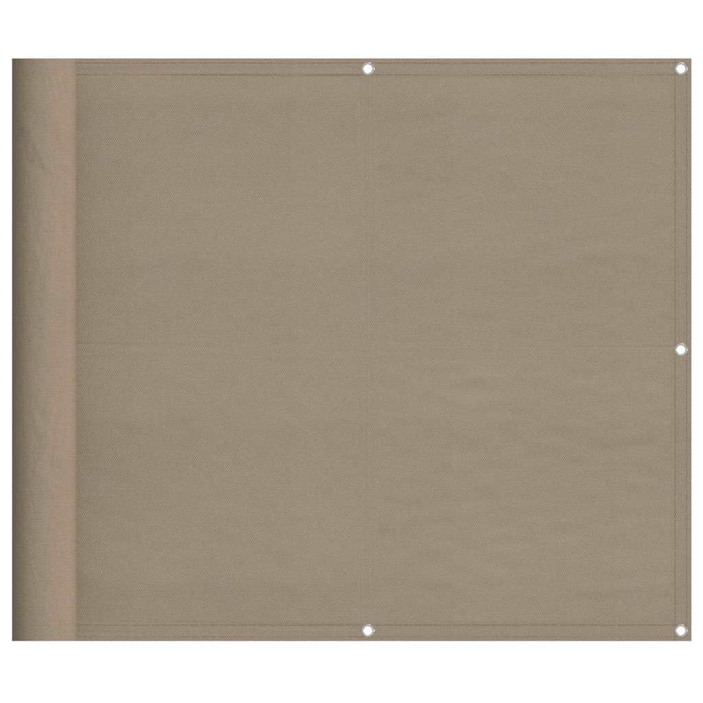 vidaXL Balcony Screen Taupe 90x800 cm 100% Polyester Oxford