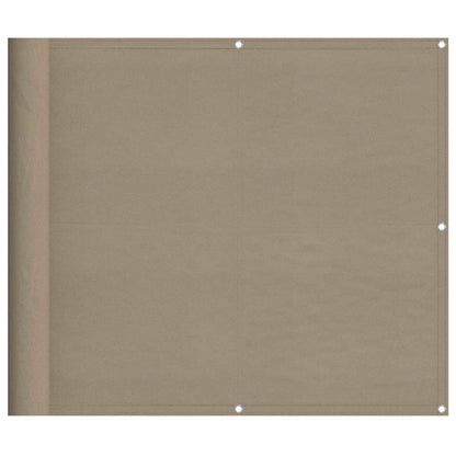 vidaXL Balcony Screen Taupe 90x800 cm 100% Polyester Oxford