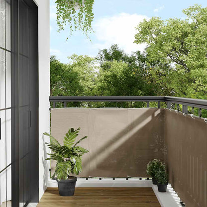 vidaXL Balcony Screen Taupe 90x800 cm 100% Polyester Oxford