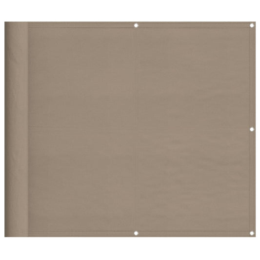 vidaXL Balcony Screen Taupe 90x1000 cm 100% Polyester Oxford
