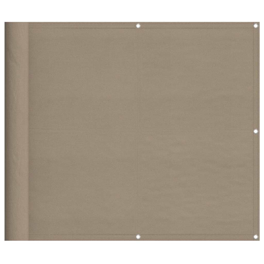 vidaXL Balcony Screen Taupe 90x1000 cm 100% Polyester Oxford