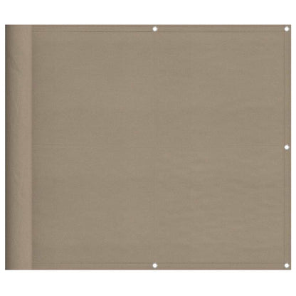 vidaXL Balcony Screen Taupe 90x1000 cm 100% Polyester Oxford