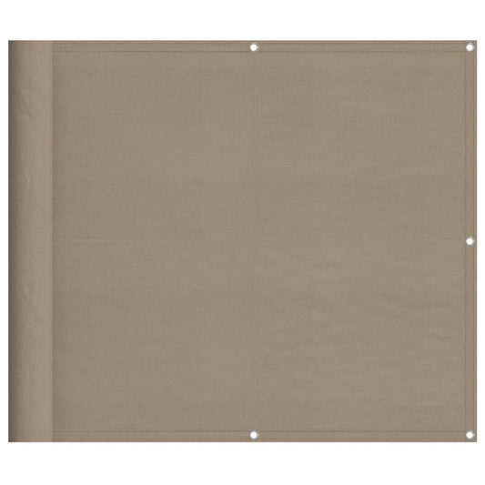 vidaXL Balcony Screen Taupe 90x1000 cm 100% Polyester Oxford