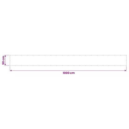 vidaXL Balcony Screen Taupe 90x1000 cm 100% Polyester Oxford