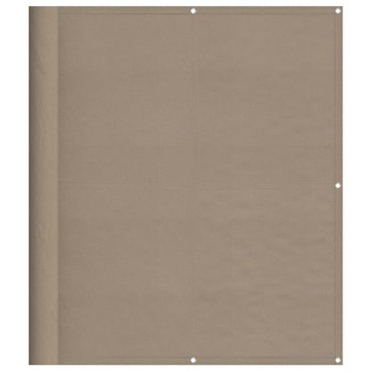 vidaXL Balcony Screen Taupe 120x700 cm 100% Polyester Oxford