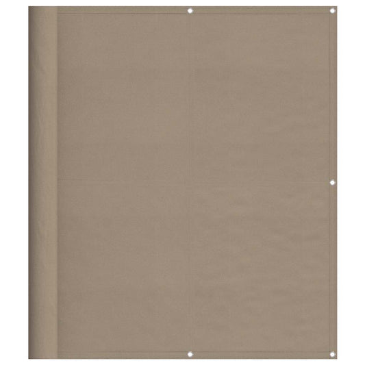 vidaXL Balcony Screen Taupe 120x700 cm 100% Polyester Oxford