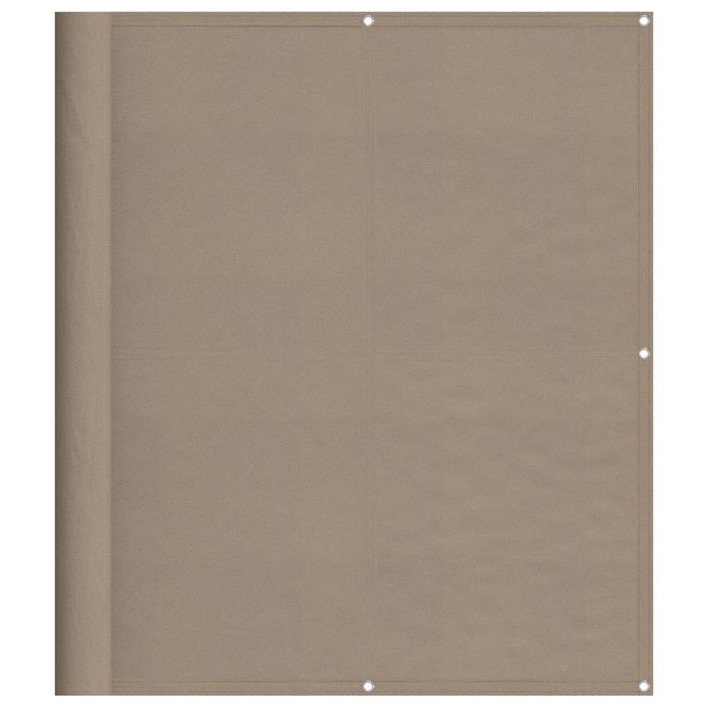 vidaXL Balcony Screen Taupe 120x800 cm 100% Polyester Oxford