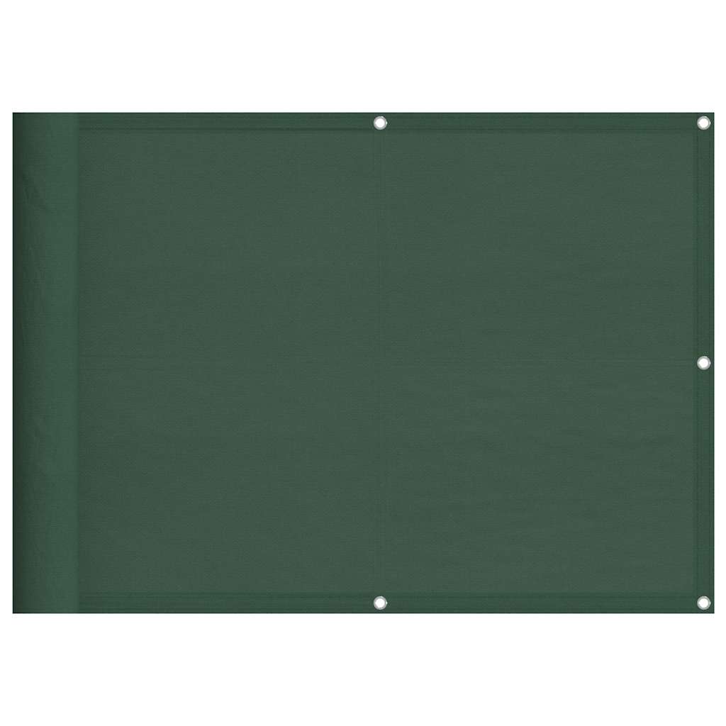 vidaXL Balcony Screen Dark Green 75x700 cm 100% Polyester Oxford