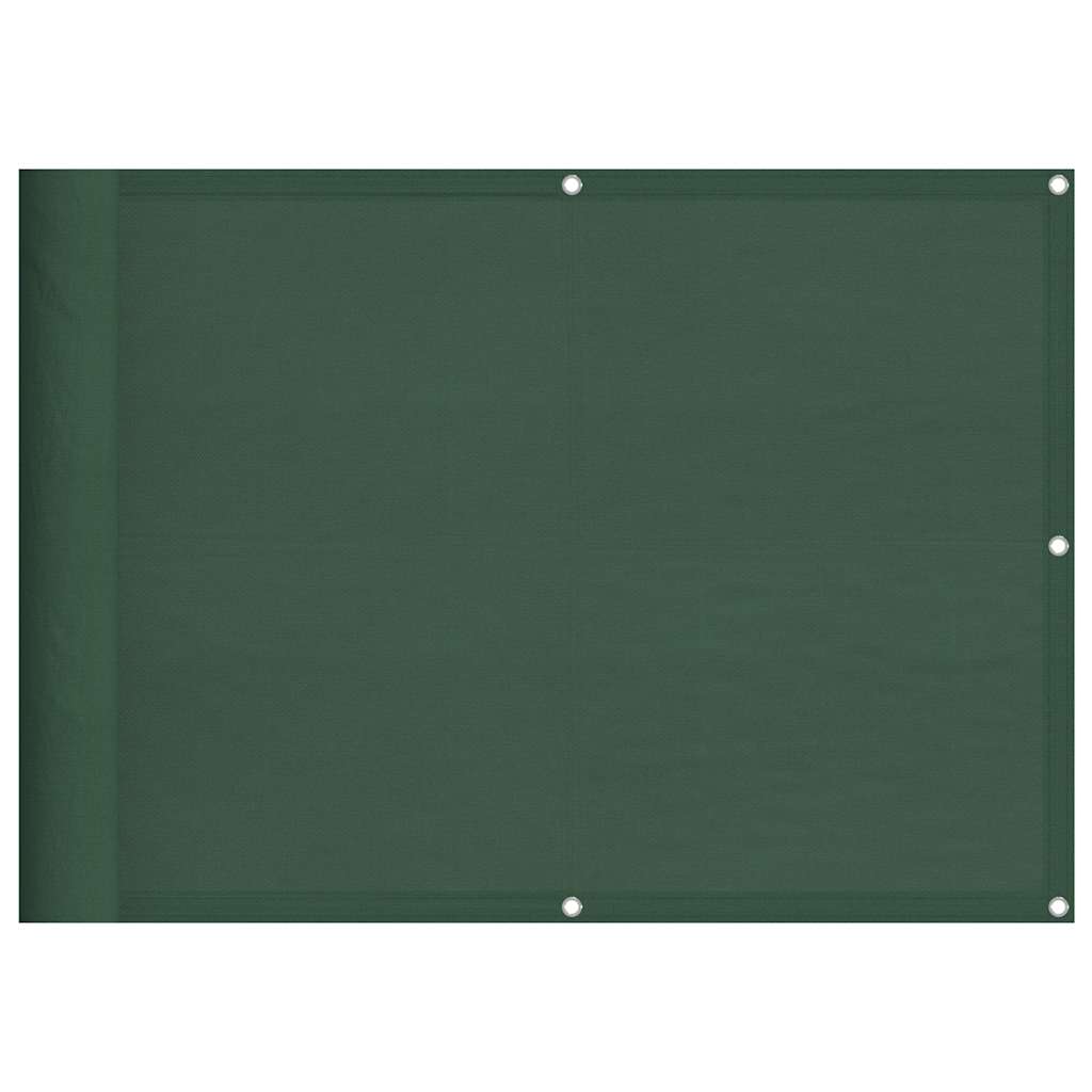 vidaXL Balcony Screen Dark Green 75x1000 cm 100% Polyester Oxford