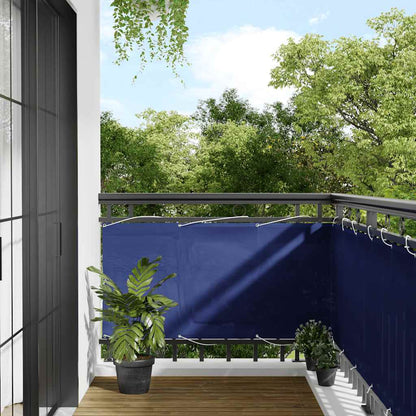 vidaXL Balcony Screen Blue 75x700 cm 100% Polyester Oxford