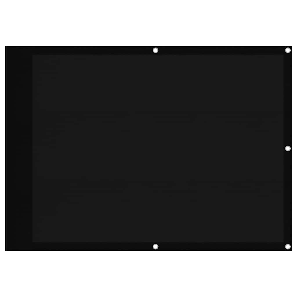 vidaXL Balcony Screen Black 75x700 cm 100% Polyester Oxford