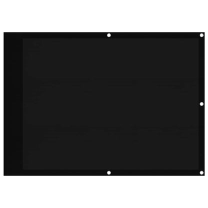 vidaXL Balcony Screen Black 75x700 cm 100% Polyester Oxford