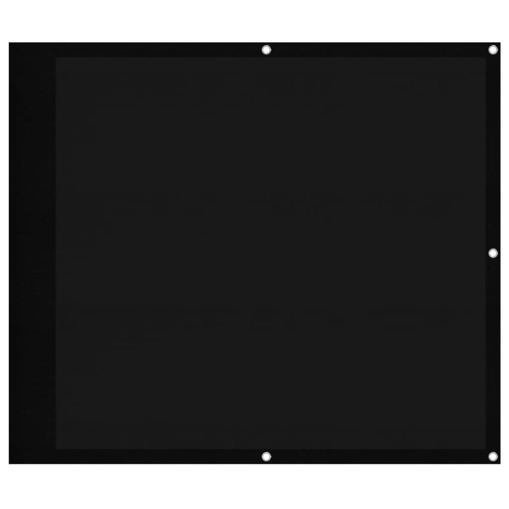 vidaXL Balcony Screen Black 90x700 cm 100% Polyester Oxford