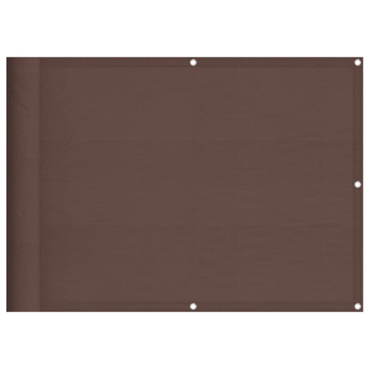 vidaXL Balcony Screen Brown 75x800 cm 100% Polyester Oxford