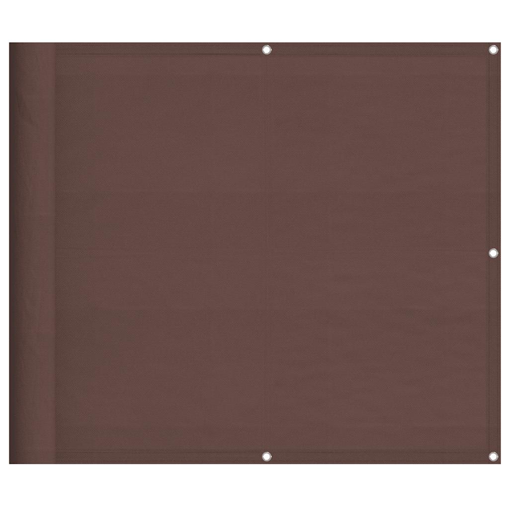 vidaXL Balcony Screen Brown 90x800 cm 100% Polyester Oxford