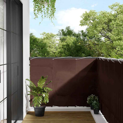 vidaXL Balcony Screen Brown 120x700 cm 100% Polyester Oxford