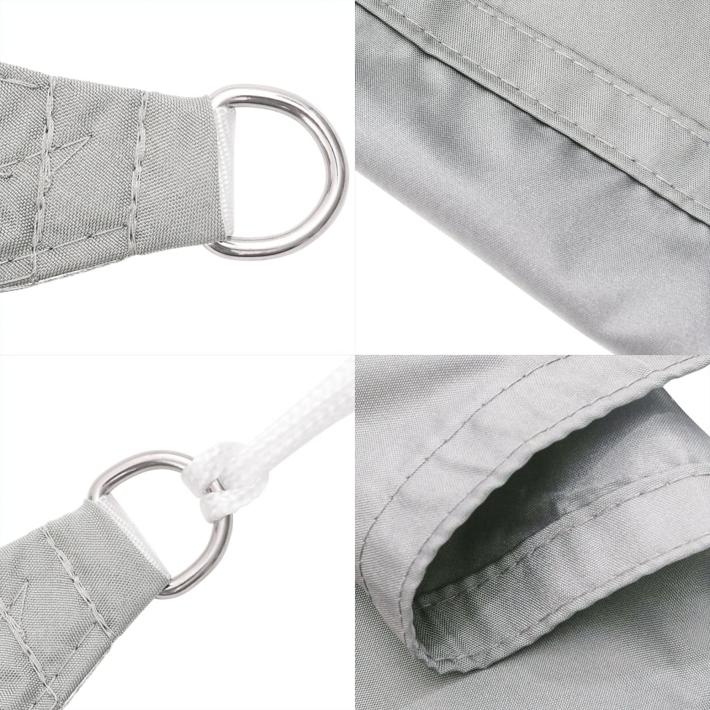 vidaXL Sun Shade Sail Light Grey 3x3 m 100% Polyester Oxford