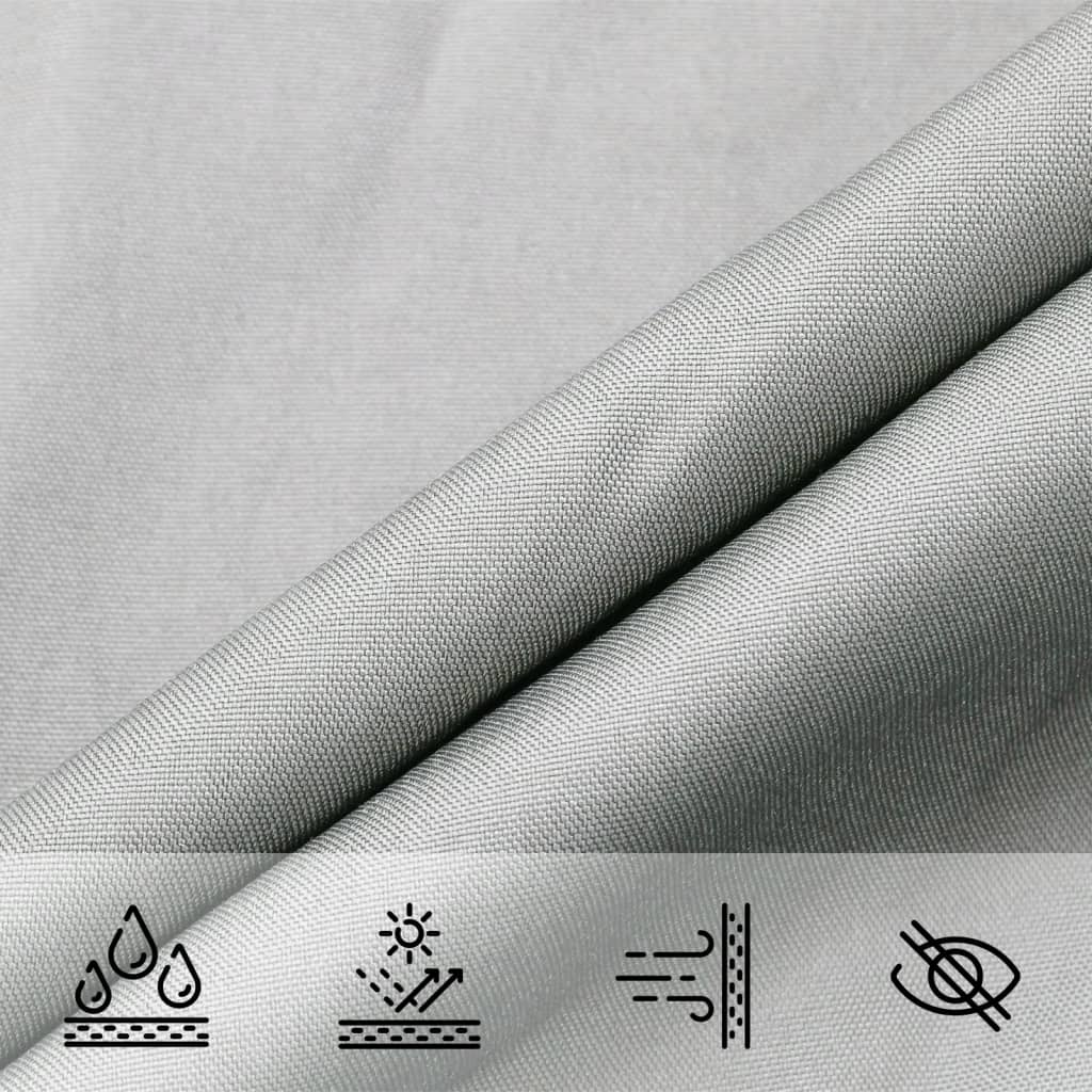 vidaXL Sun Shade Sail Light Grey 5x5 m 100% Polyester Oxford