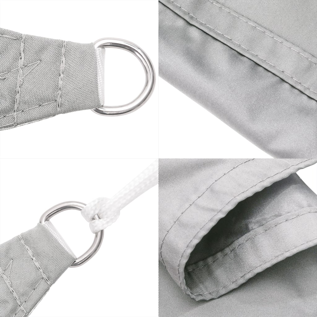 vidaXL Sun Shade Sail Light Grey 7x7 m 100% Polyester Oxford
