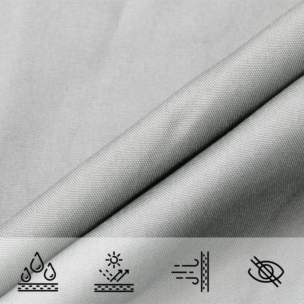 vidaXL Sun Shade Sail Light Grey 7x7 m 100% Polyester Oxford