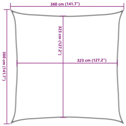 vidaXL Sun Shade Sail Sand 3.6x3.6 m 100% Polyester Oxford