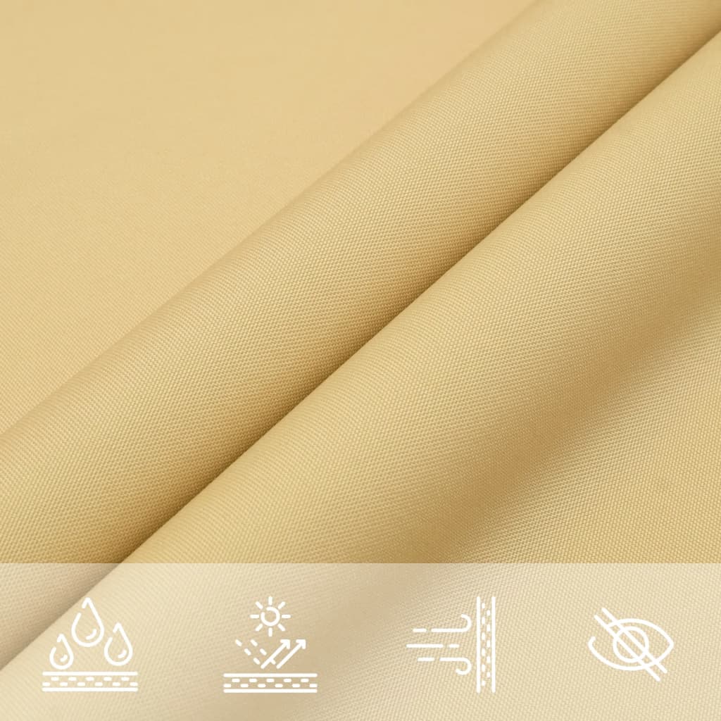 vidaXL Sun Shade Sail Sand 5x5 m 100% Polyester Oxford