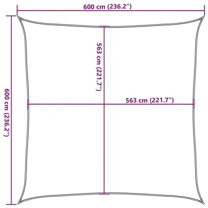 vidaXL Sun Shade Sail Sand 6x6 m 100% Polyester Oxford