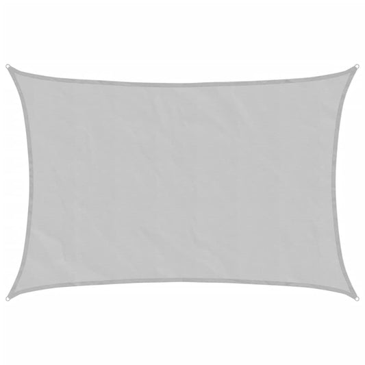 vidaXL Sun Shade Sail Light Grey 3.5x2.5 m 100% Polyester Oxford